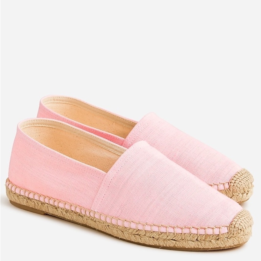J Crew Made-in-Spain espadrille flats in linen
Item BT388